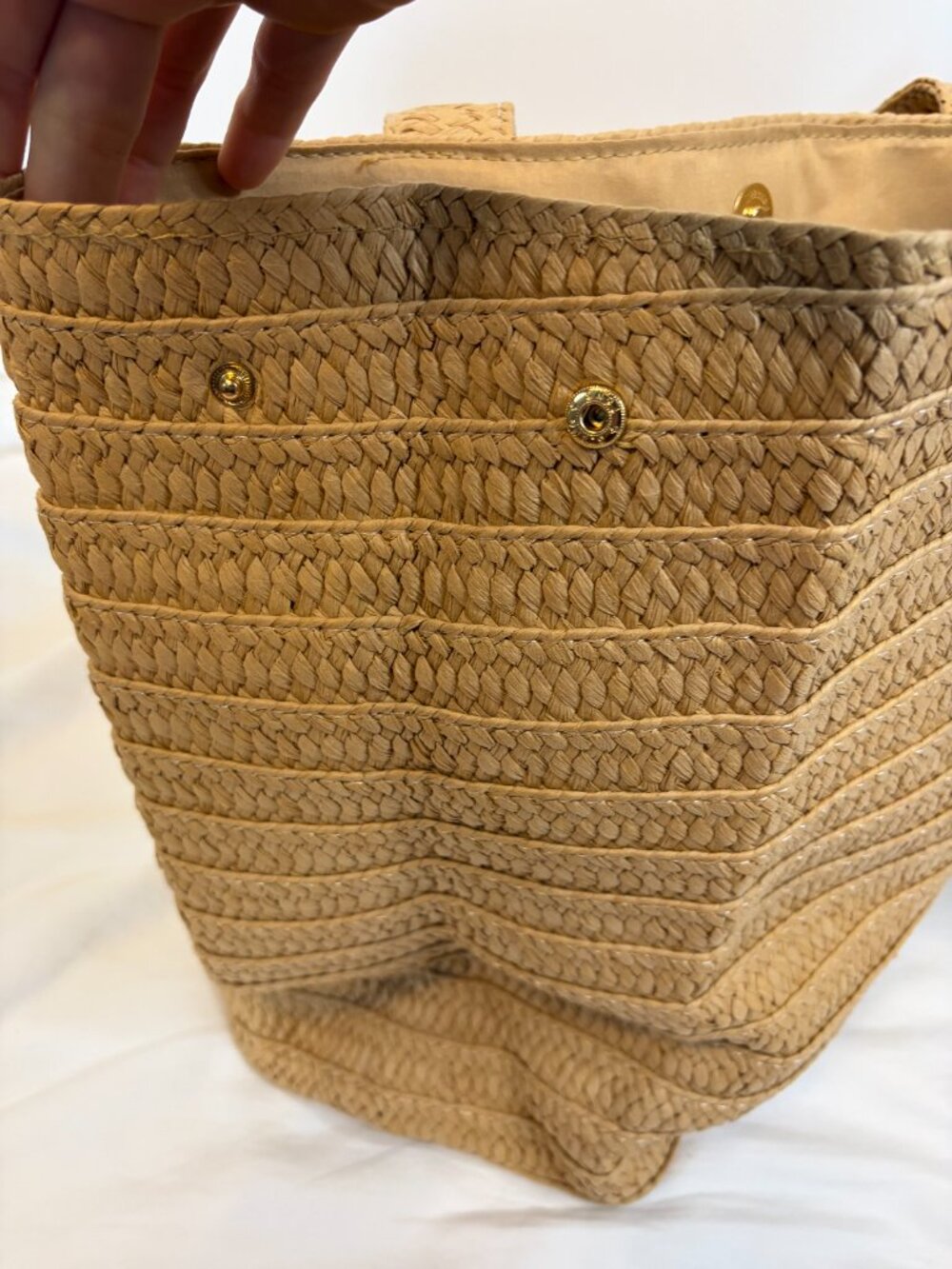 Urban Expressions Apres Beach Wicker Style Beach Bag - Picture 6 of 7